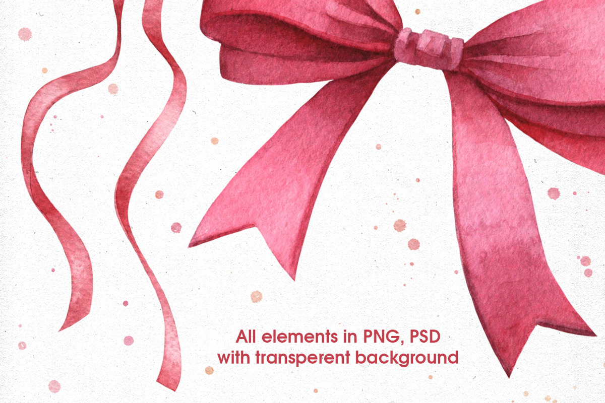Elegant watercolor bows set, a Decorative Illustration by Anastasia Koba (Photo 3 of 3)
