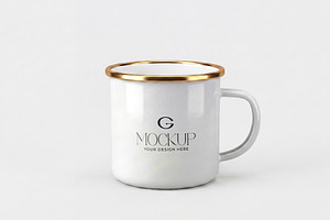 Enamel Mug Mockup Template, a Cups & Container Mockup by graphypix