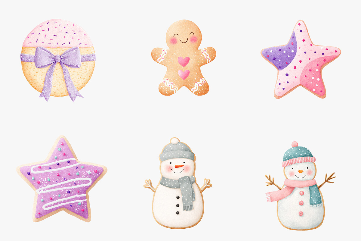 Christmas sugar cookie clipart, an Illustration by CreationArt (Photo 7 of 7)