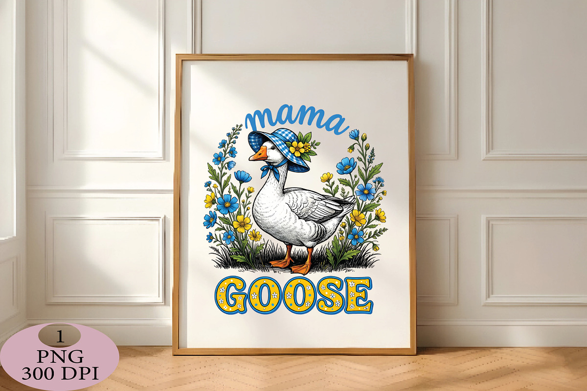 Floral Mama Goose Png, an Illustration by Daily.Designs (Photo 4 of 5)