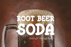 Retro Display Font - Root Beer Soda