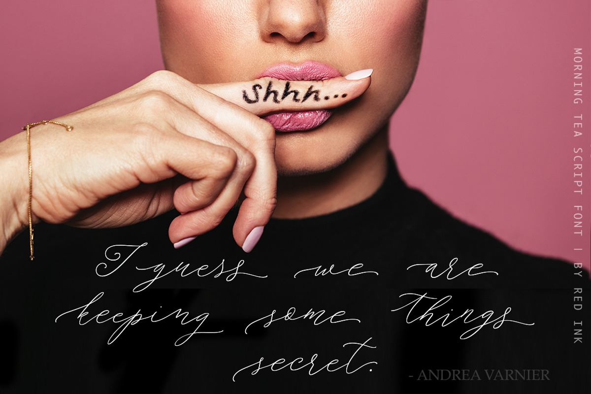 Morning tea. Script font. preview 8