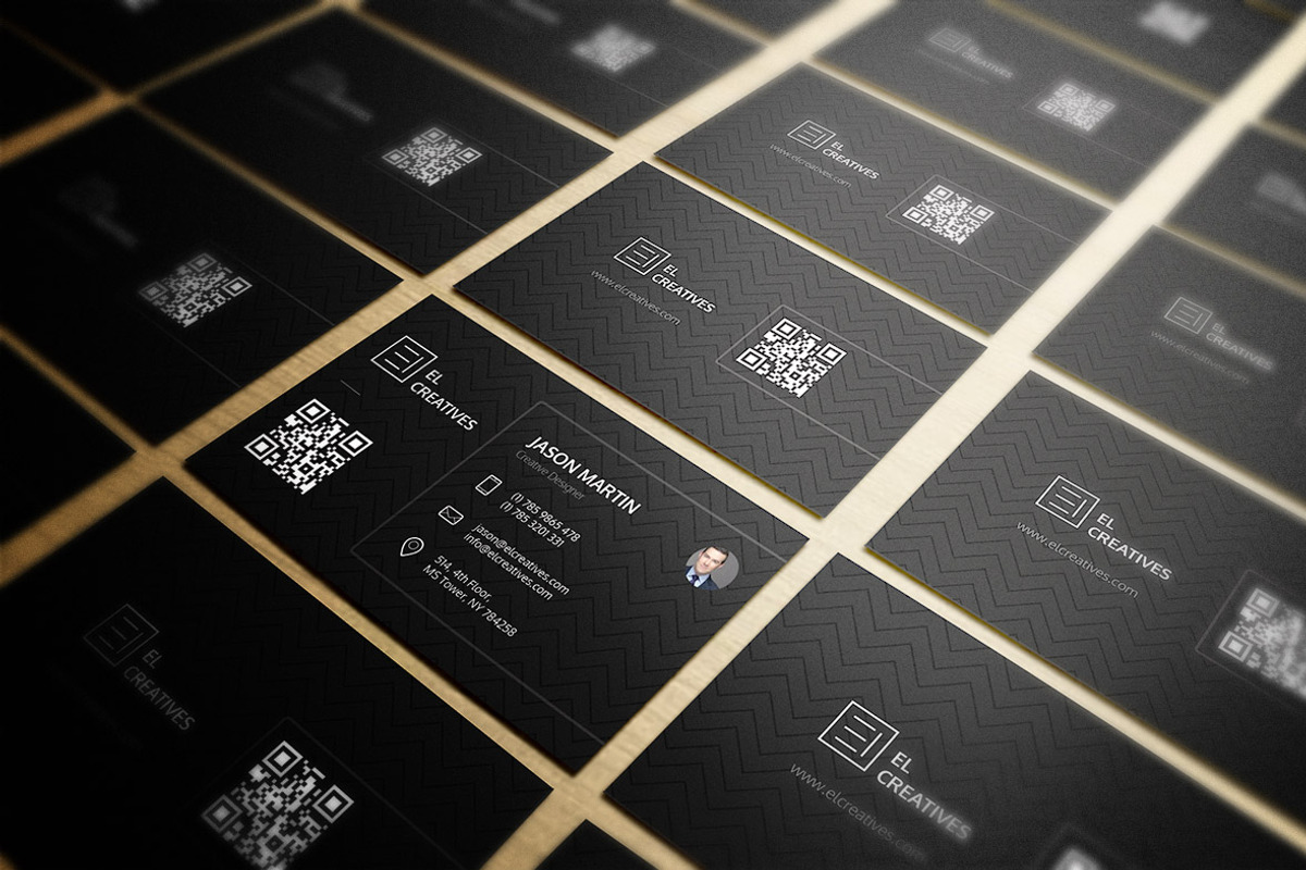 Dark Corporate Business Card, a Business Card Template by bouncy (Photo 2 of 4)