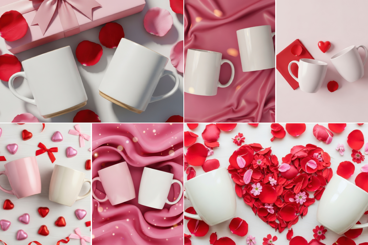 Romantic Couple Mug Mockups 400 JPG, a Cups & Container Mockup by KennedyStudio (Photo 9 of 14)