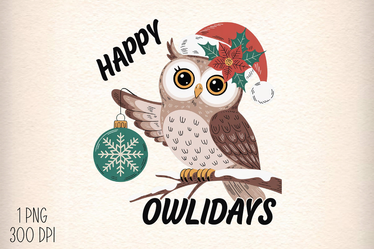 Owlidays Funny Christmas Sublimation, an Illustration by Daily.Designs (Photo 1 of 5)