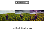 30 Cloudy Sky Overlays, a Layer Style Add-On by CreativePresets.com (Thumbnail 6 of 9)