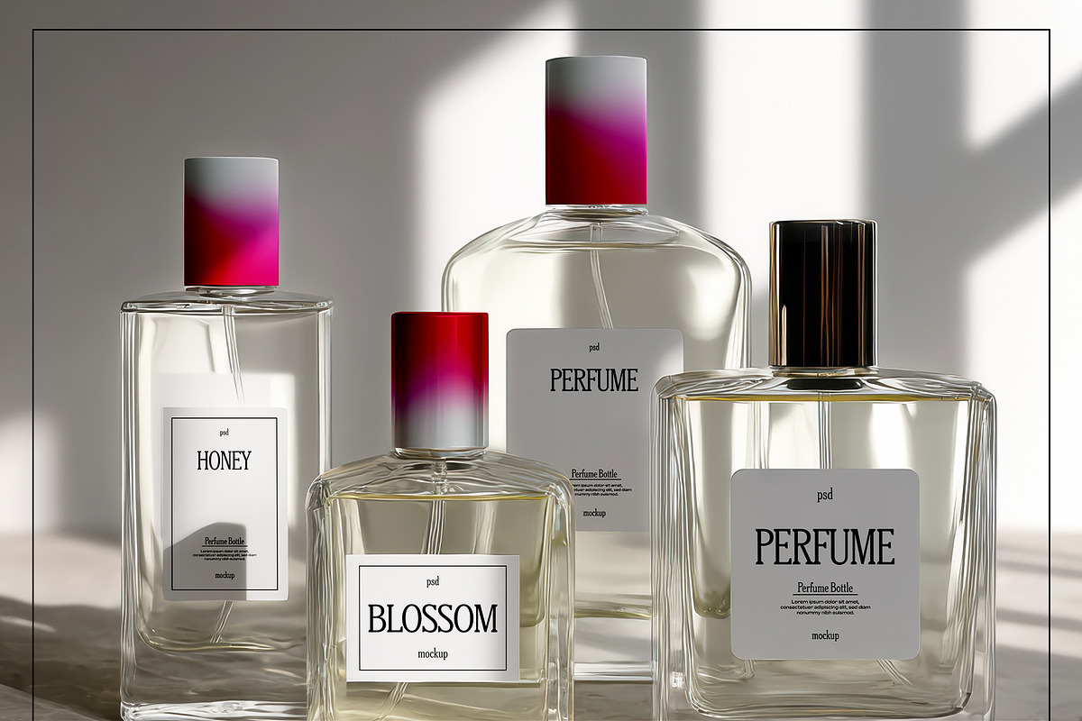 Perfume Bottle Mockup Bundle, a Packaging Mockup by Mego-studio (Photo 7 of 8)