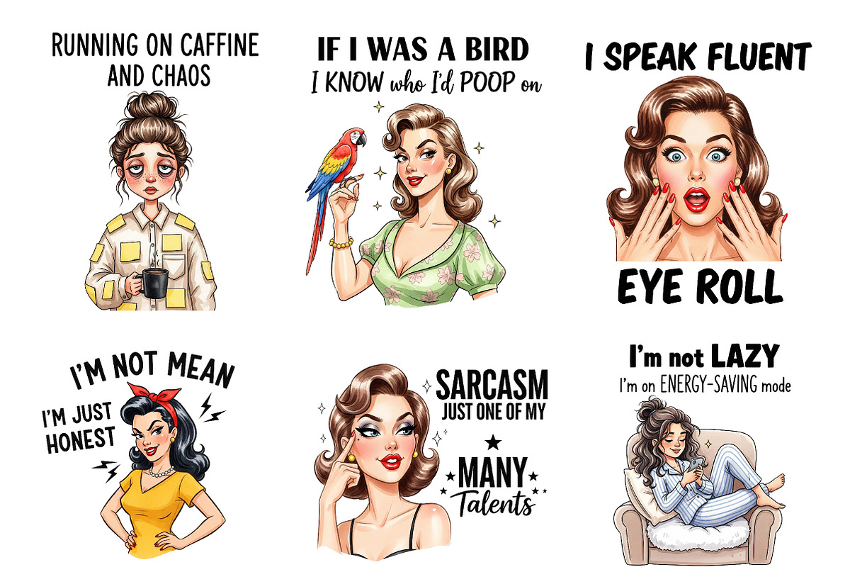 Sarsactic Funny Girl Can't Adult Tod, an Illustration by DreamArtGraphic (Photo 3 of 4)