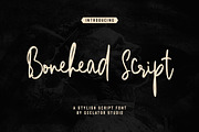 Bonehead Script Font, a Script Font by Geelator Studio (Thumbnail 1 of 12)