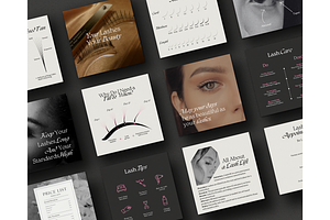 Lash Tech Template - Canva