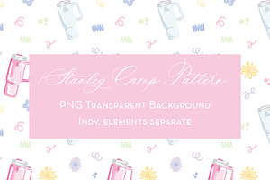 Camp Girl Pattern PNG