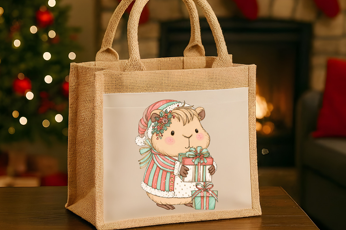 Christmas Capybara Clipart, an Illustration by Designworld (Photo 5 of 6)