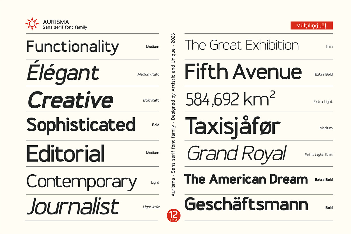 Aurisma - Sans serif font family, a Sans Serif Font by Artistic & Unique (Photo 6 of 15)