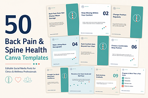 Back Pain & Spine Canva Templates