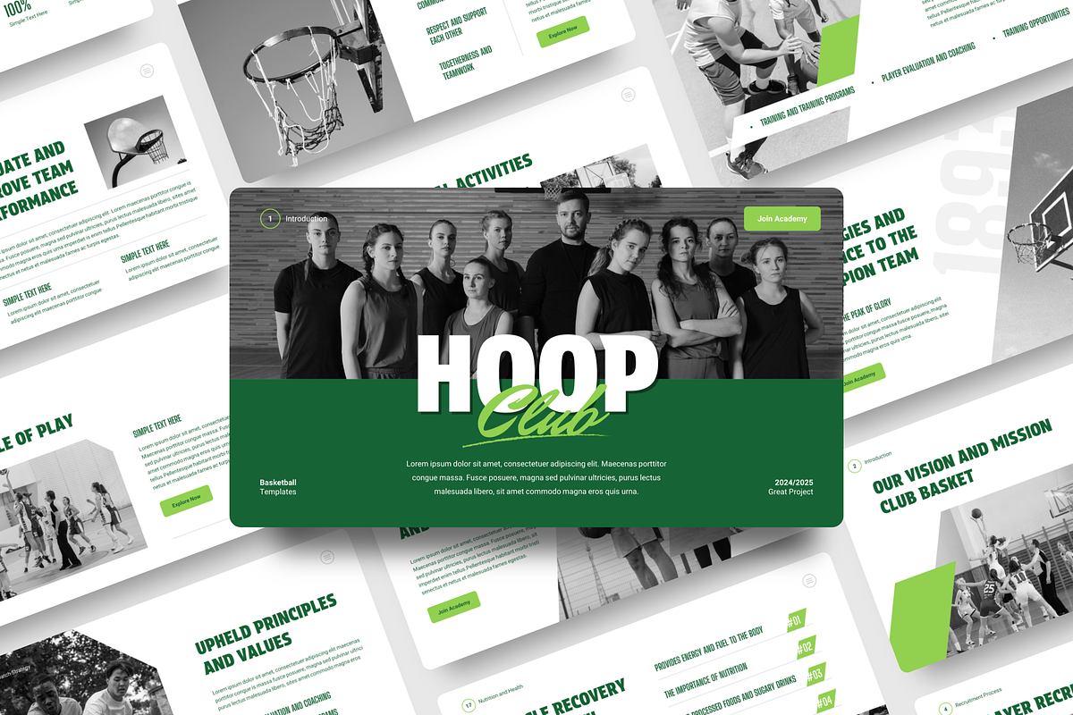 Basketball Sport Google Slide, a Presentation Template by YossyOneStd (Photo 1 of 6)