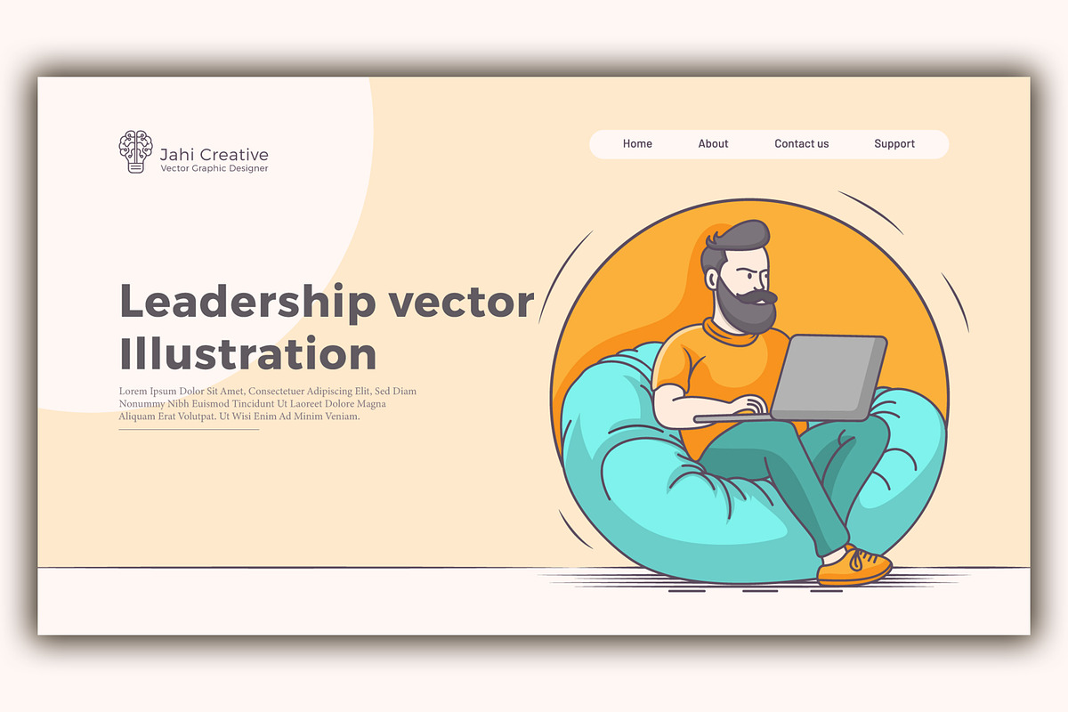 Website hero vector illustration., a Landing Page Template by Hi Dream (Photo 1 of 6)