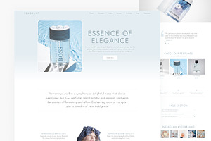Fragrant - HTML Perfume Shop Landing, a Landing Page Template by TemplatesJungle