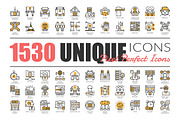 1530 UNIQUE LINE ICONS, an Outline Icon by eucalyp (Thumbnail 1 of 9)