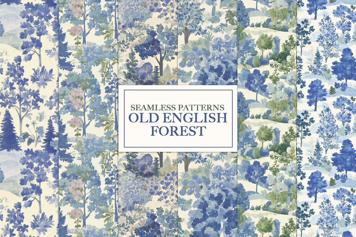 Old English Forest Seamless Patterns, a Pattern Graphic by Digital Museum (Photo 4 of 10)