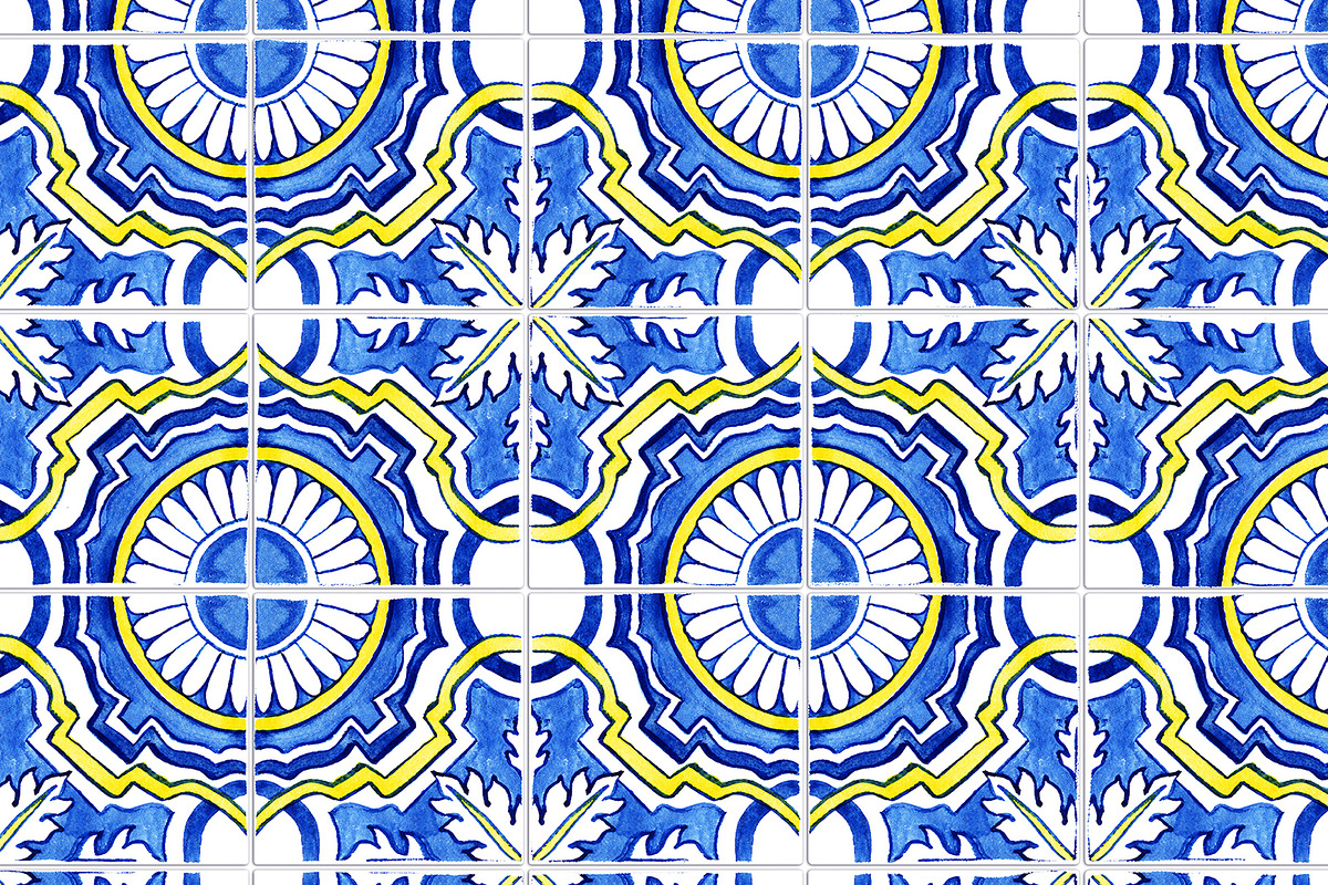 Portuguese Tiles Digital Papers, a Pattern Graphic by ilonitta (Photo 7 of 11)