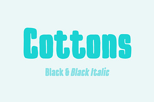 Cottons Black & Black Italic