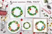 Christmas wreath creator. Watercolor, a Food Illustration by Where summer is (Thumbnail 2 of 4)