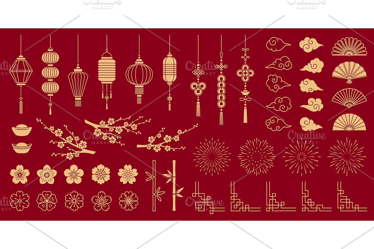 Asian Lunar New Year design, a Seasonal Illustration by Buch&Bee