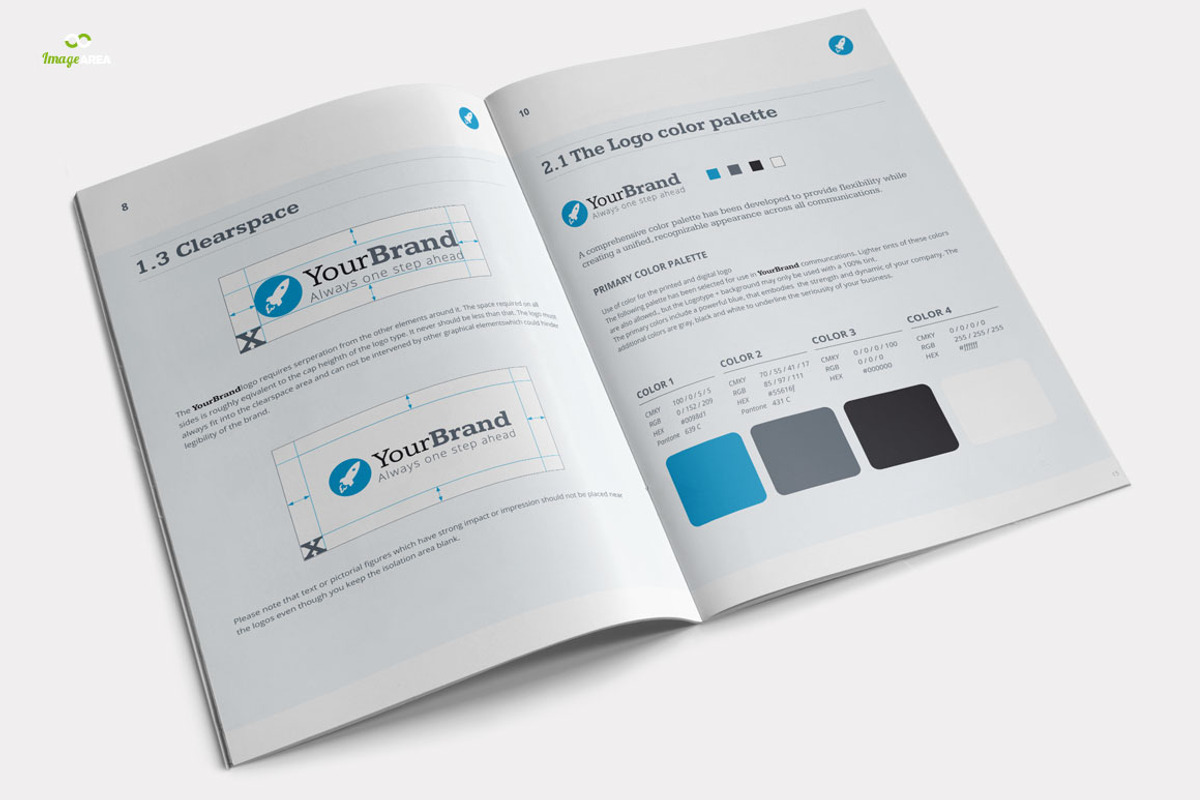 Brand Guidelines (light version), a Books & Magazine Mockup by Imagination Area (Photo 3 of 4)
