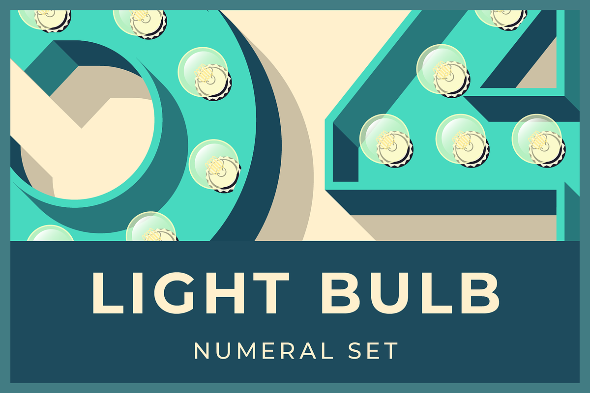 Retro Light Bulb Numerals, an Object Graphic by Ben Buysse (Photo 1 of 5)