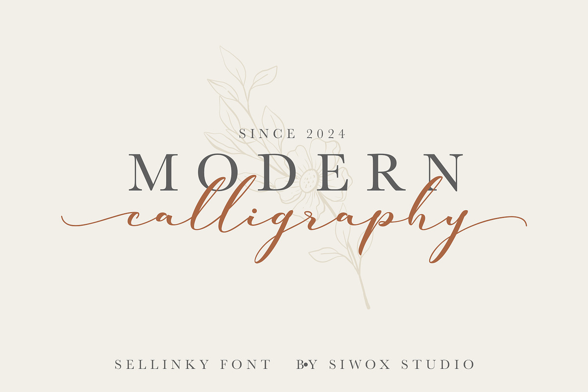 Sellinky - modern calligraphy script, a Script Font by Siwox Studios (Photo 5 of 8)