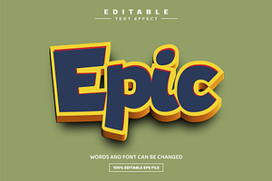 Epic 3D Editable Text Effect