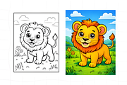 Cute Jungle Animals Coloring Book, an Animal Illustration by Ink Gallery (Thumbnail 4 of 8)