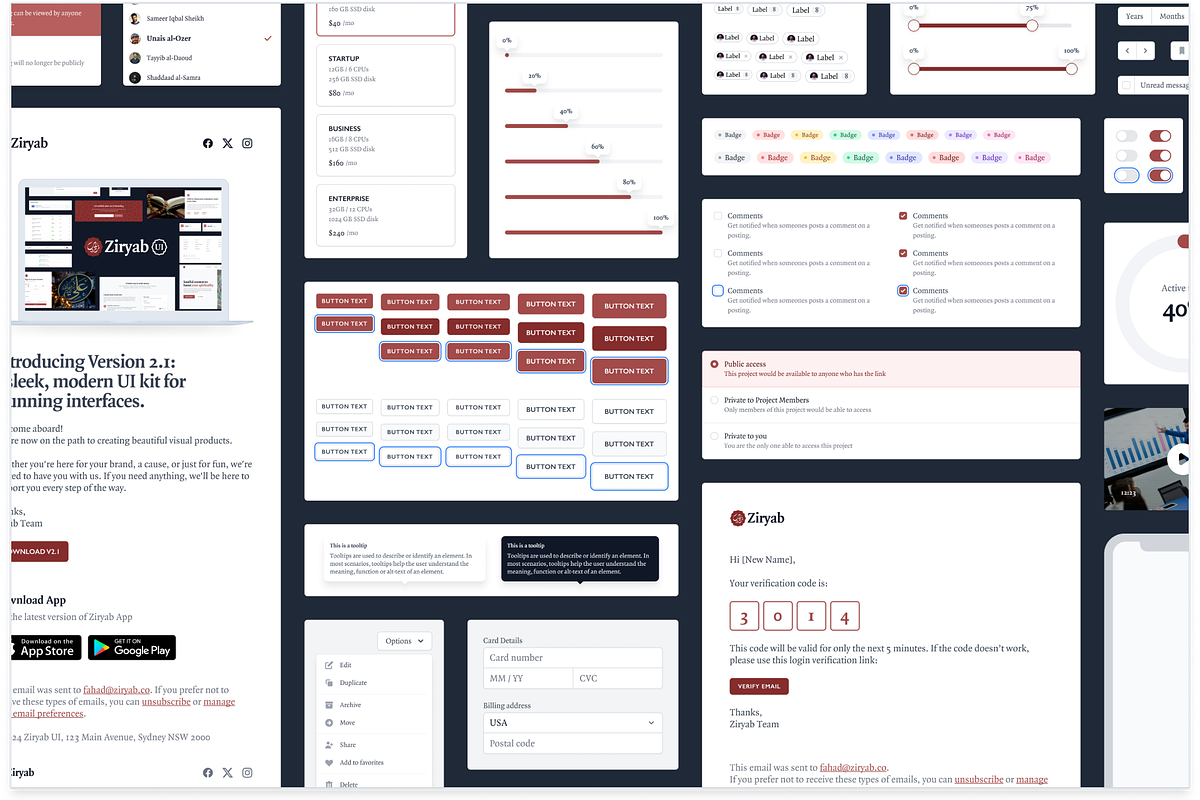 Basic UI Kit, an UI Kit Template by ZiryabDesign