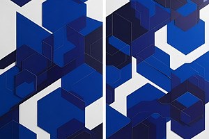 Blue Hexagon Abstract pattern, an Abstract Photo by ComfortQ