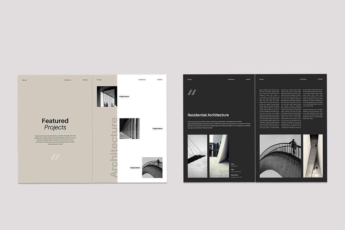 Architecture Portfolio Brochure, a Brochure Template by TemplateFolio-Shop (Photo 9 of 29)