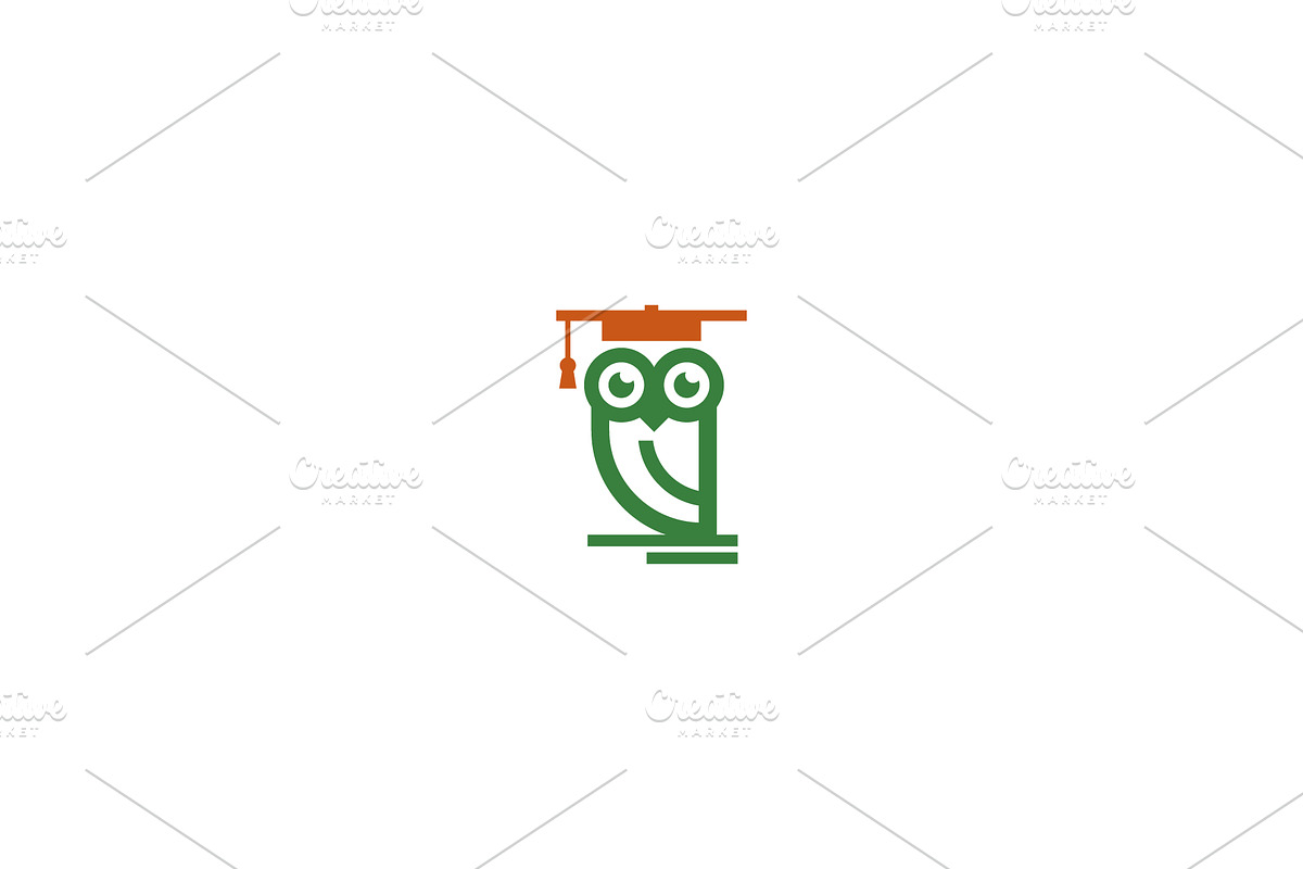 Owl with toga hat logo design, an Object Graphic by nicemorning (Photo 2 of 5)