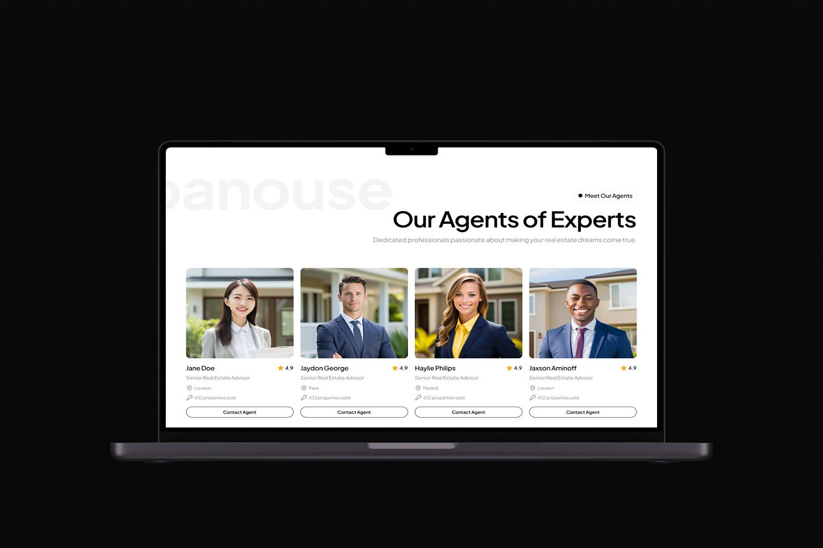 Urbanouse Real Estate Agent Website, an UI Kit Template by Creative Perspective (Photo 4 of 7)