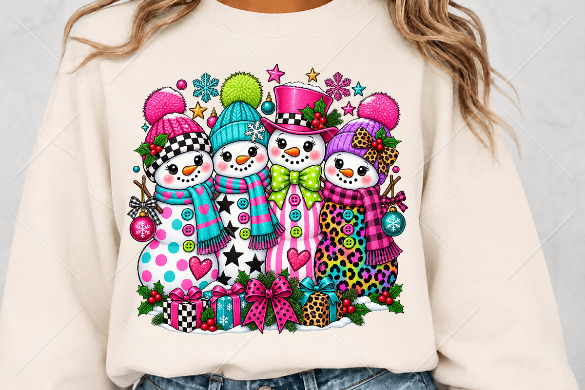 Preppy Snowman Christmas PNG, a Seasonal Illustration by Canvas Craft (Photo 5 of 6)