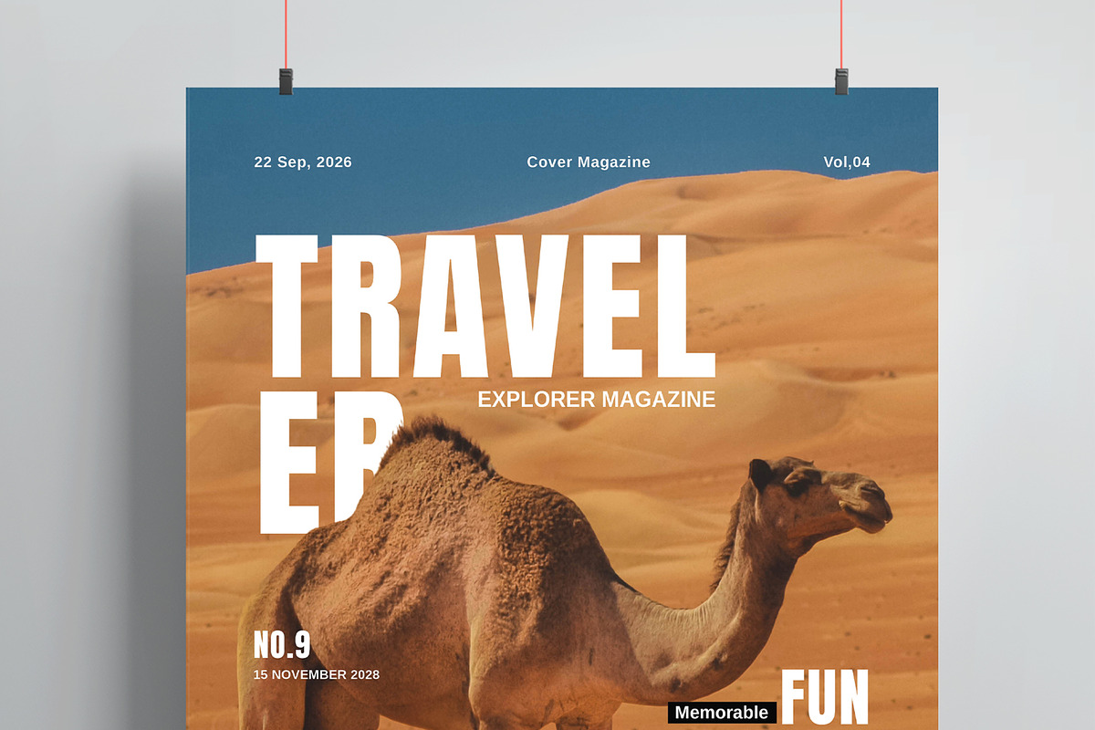 Travel Cover Magazine Template preview 2