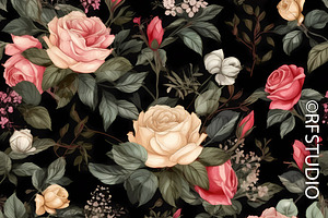 HEAVENLY ROSES. Seamless Bundle 1