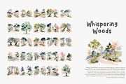 watercolor forest landscape clipart, a Decorative Illustration by Patishop Art (Thumbnail 4 of 8)