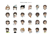 People icons set, an Outline Icon by Pinkbrush (Thumbnail 3 of 6)