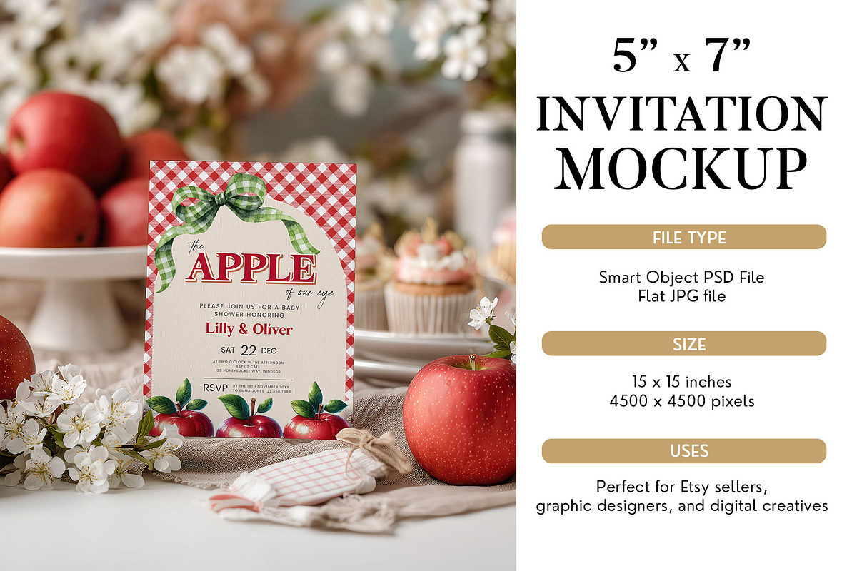 5x7 Invitation Mockup PSD, a Mockup by Bijou Bay (Photo 2 of 2)