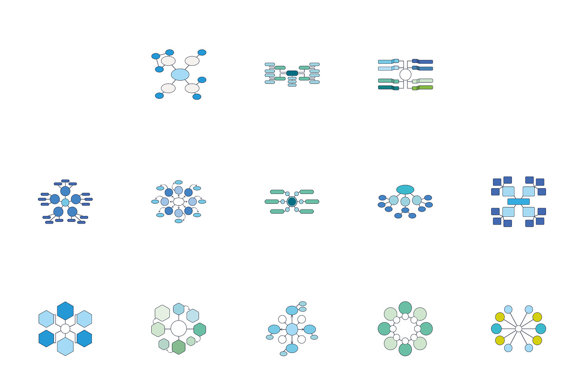 Mind Map Diagram Set