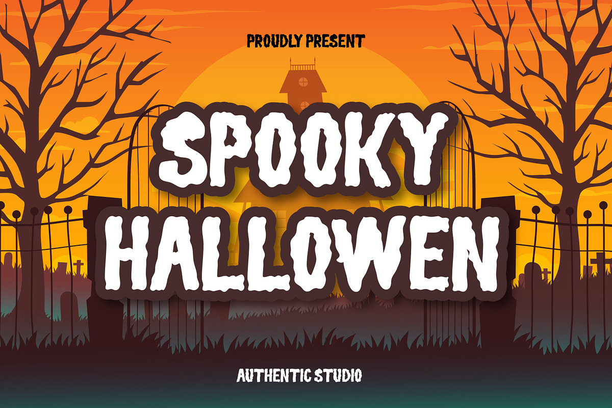 Spooky Hallowen, a Font by Authentic Studio (Photo 1 of 9)