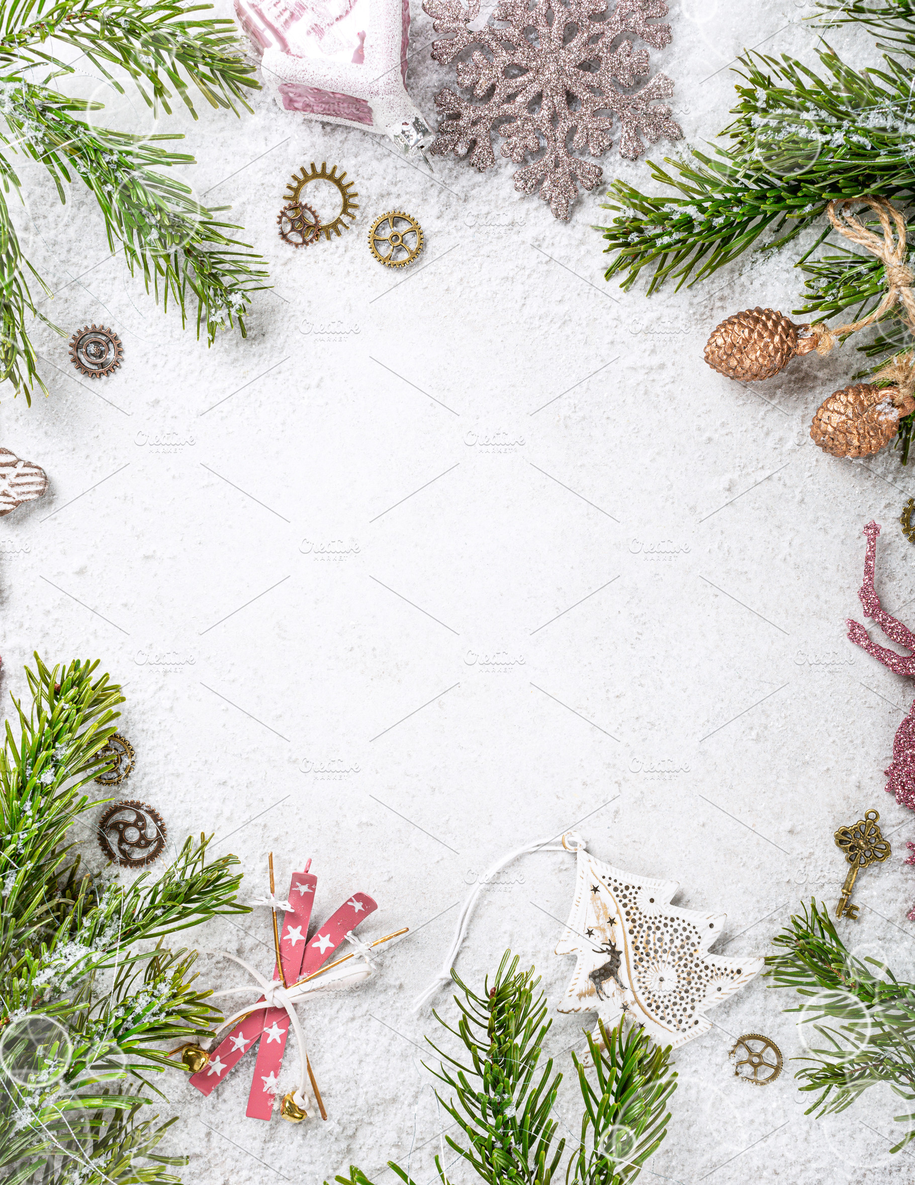 Festive background with wooden stock photo containing christmas and tree, a Holiday Photo by Iryna Melnyk Photography
