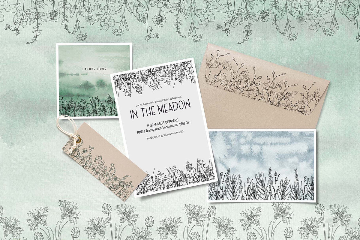 Wildflower Line Art Clipart, a Decorative Illustration by BalanceUA (Photo 11 of 18)