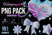 Holographic PNG Pack - 191 Elements, an Object Graphic by Drawwell (Thumbnail 1 of 6)