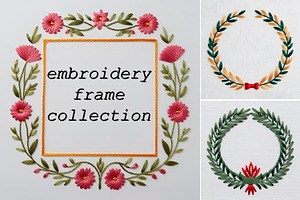 Floral Frame Border Embroidery