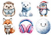 Cute Winter Clipart, an Illustration by Daily.Designs (Thumbnail 2 of 5)